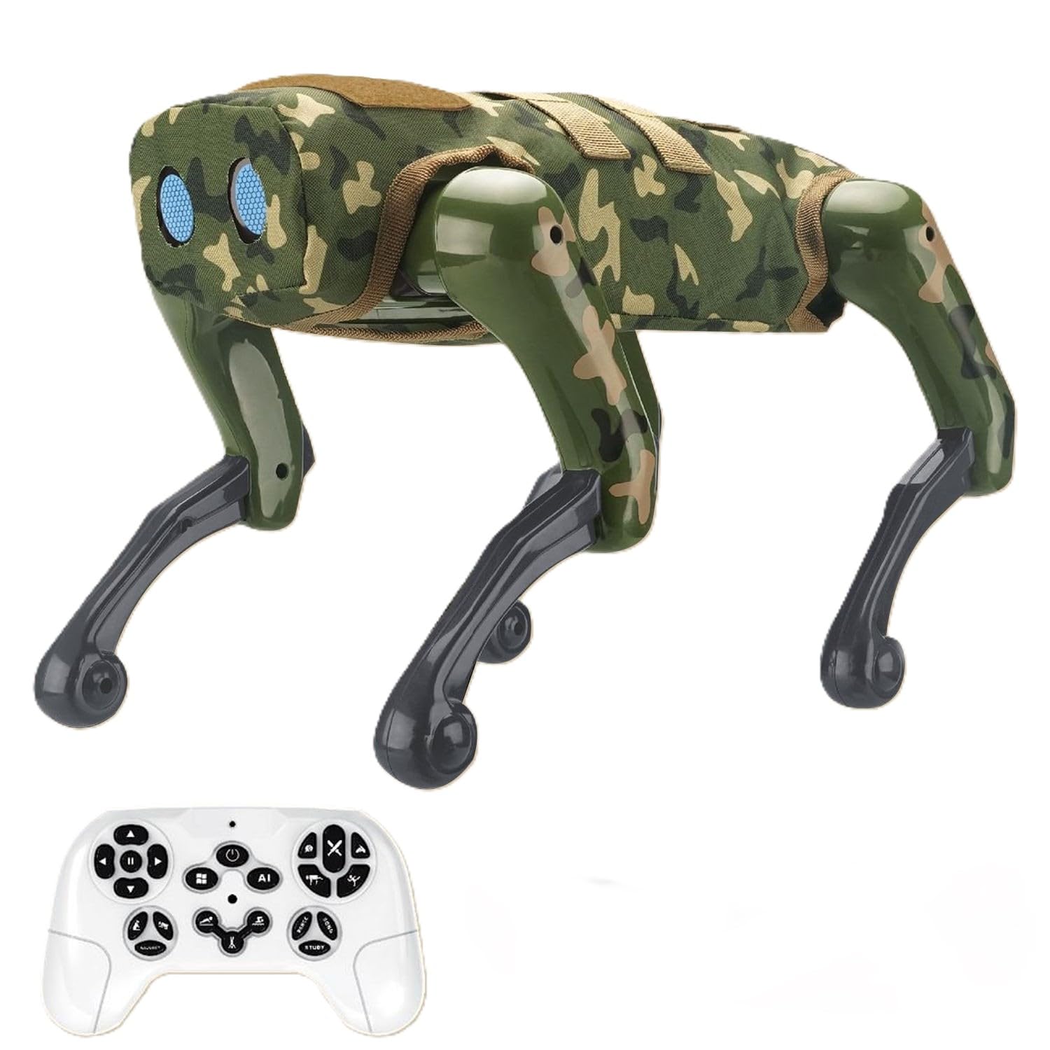TIUDTOY AI Smart Robot Dog Toy 2-in-1 Programmable RC & App Control | Voice Command, Music, Dancing, Storytelling | Interactive STEM Educational Puppy for Kids 6-15