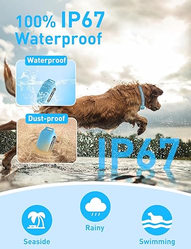 Miniatura 8 de Collar antiladridos y golpes 2 en 1 para perros, collar inteligente de entrenamiento para perros con 5 sensibilidades ajustables, collar automático