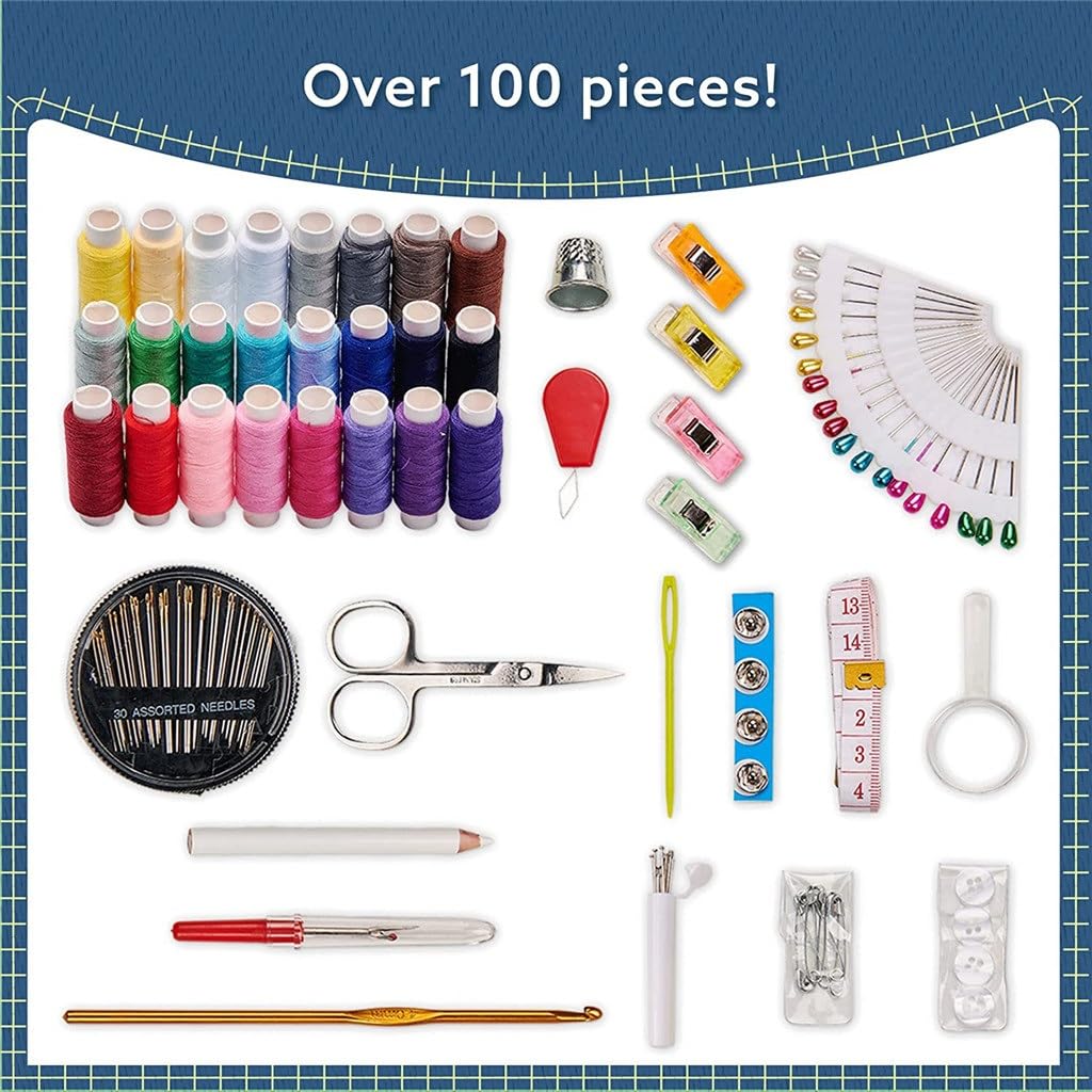 JFDBGU Kit de costura portátil, caja de costura for el hogar, caja de costura multifuncional, bolsa de almacenamiento, aguja de coser, bolsa de costura, suministros de viaje