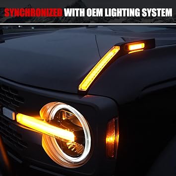 Mabett Trail Sight Light with Built-in Marker Lights for Ford Bronco 2026 20212025, Upgrade Hood LED Light Fit for Bronco Accessories 2/4-Door, Turn Signal and Marker Lighting
