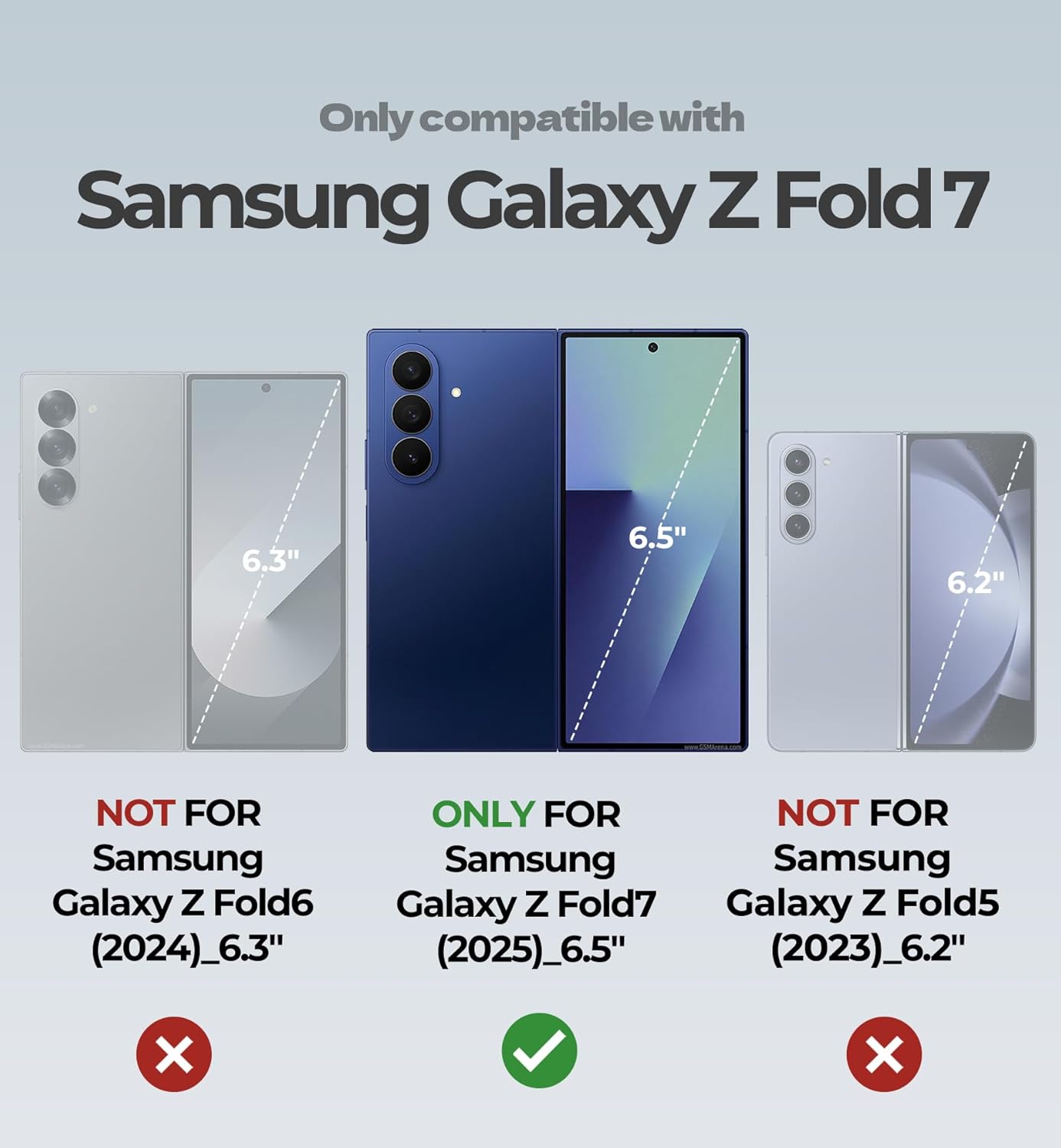 Dexnor Magnetic for Samsung Galaxy Z Fold 7 Case with Dual Kickstands & Front Screen Protector & Hinge Protection, Compatible with MagSafe, Full-Body Rugged Protective Cover Bumper Cases,6.5" Black - Image 2