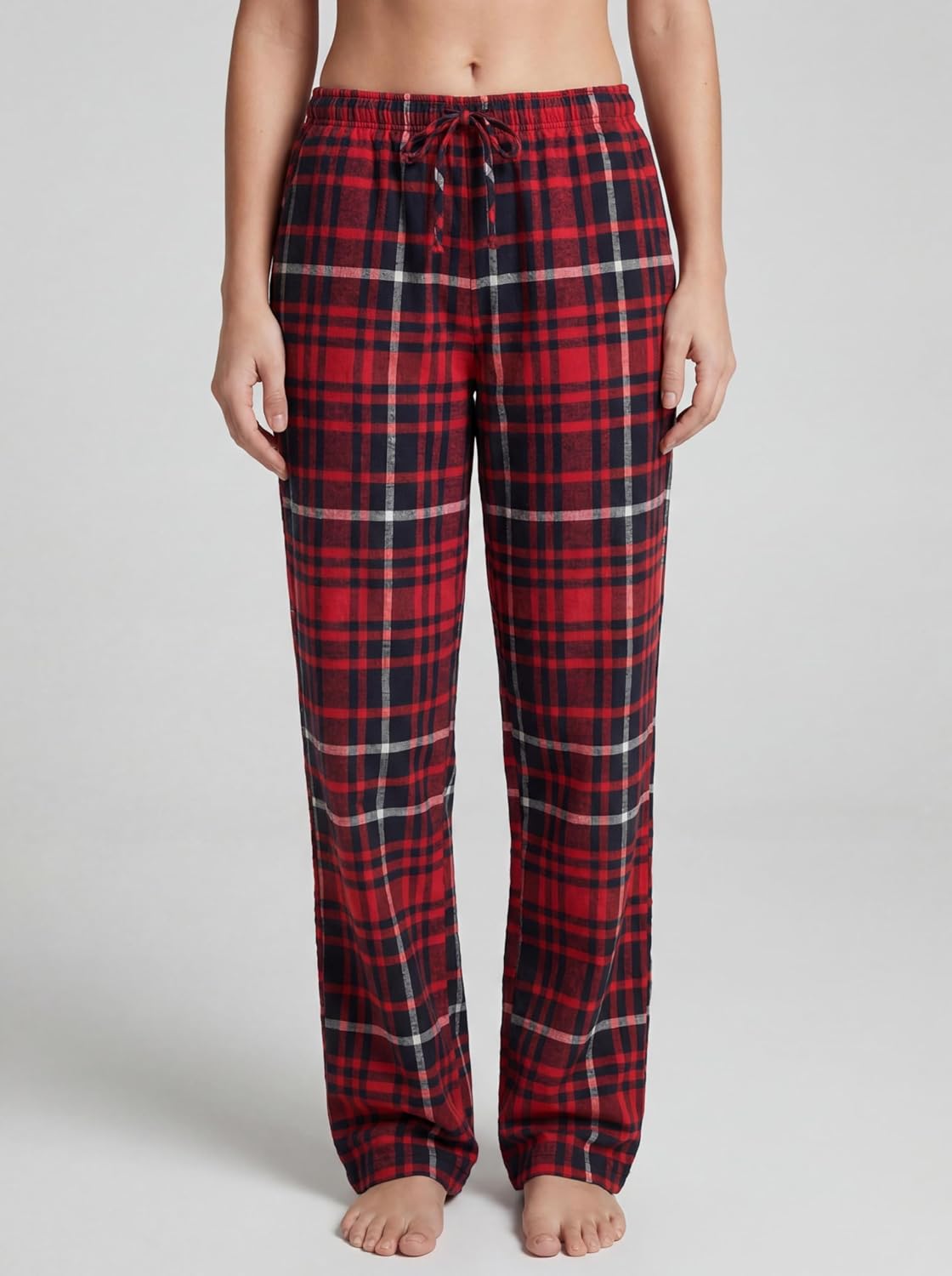 Sexy Basics Women's Lounge & Sleep PJ Pants | Soft Flannel Brush Long Bottoms |Drawstring & Pockets | Multi Packs - Image 2