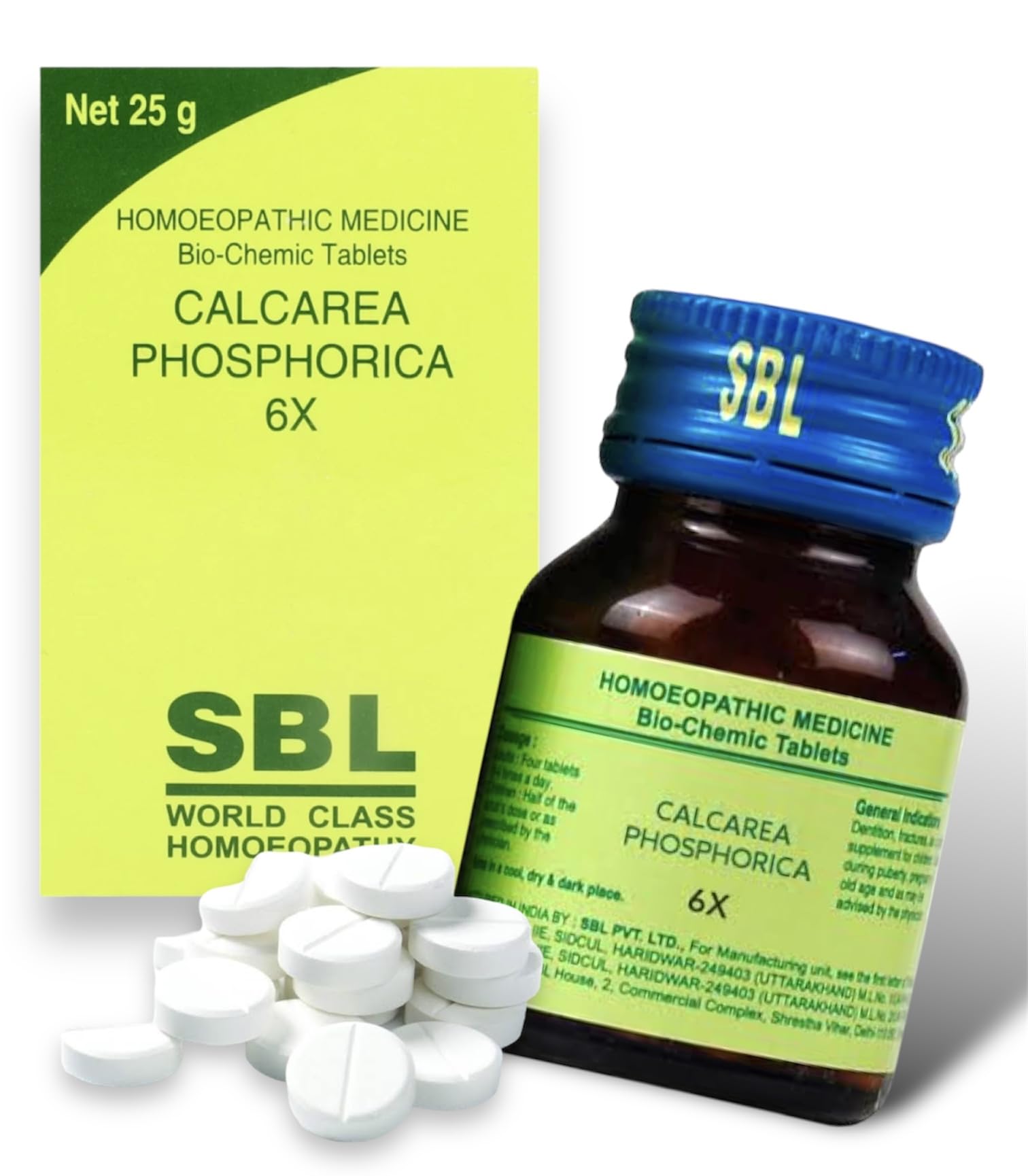 ABCD10 SBL Calcarea Phosphorica 6X Tablets- Calcium Teething Tablets - SET OF 3 Bottles