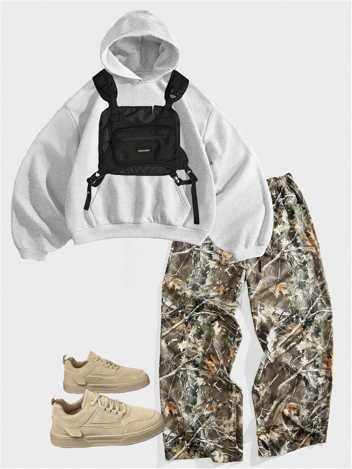 SHENHE Men's Oversized Hoodies Y2K Heavy Weighted Hoodie Long Sleeve Drop Shoulder Sweatshirt Casual Pullover - Image 5