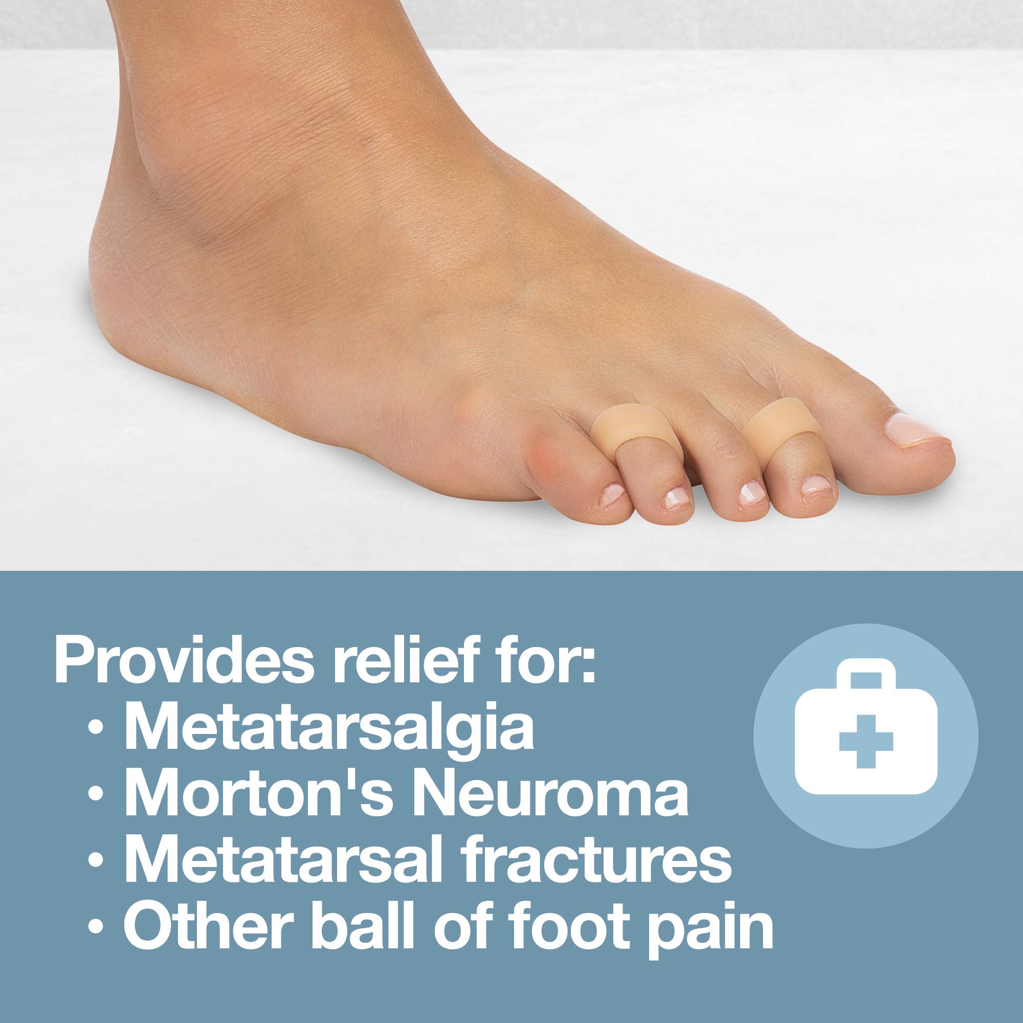 Buy ZenToes Double Loop Gel Metatarsal Foot Pads 4 Pack Ball of Foot