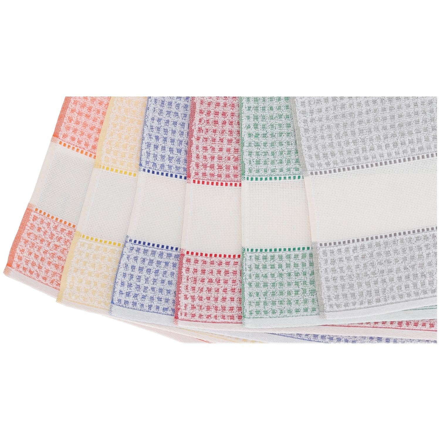 Casatessile Set 6 Strofinacci Greta con Balza Aida - Colori