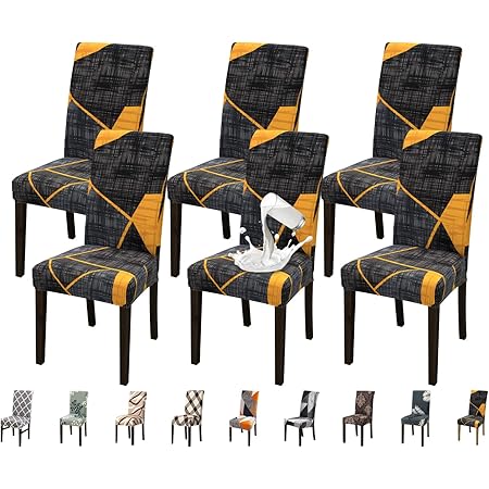 Parsons Coprisedia Elasticizzati 2 Pezzi - Per Sedia Da Pranzo, Cucina, Hotel - Rimovibili E Lavabili, Adatti A Misure Universali - 2
