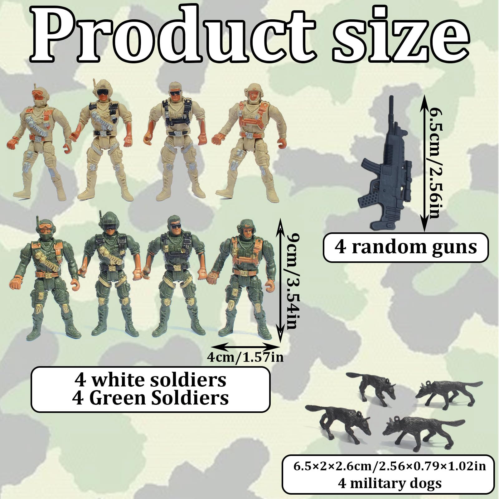 16 Pack Toy Soldiers Army Toys, Used For Sand Table Soldier Models for Diy Projects Toy Army Men Set, Plastic Soldiers - Image 2