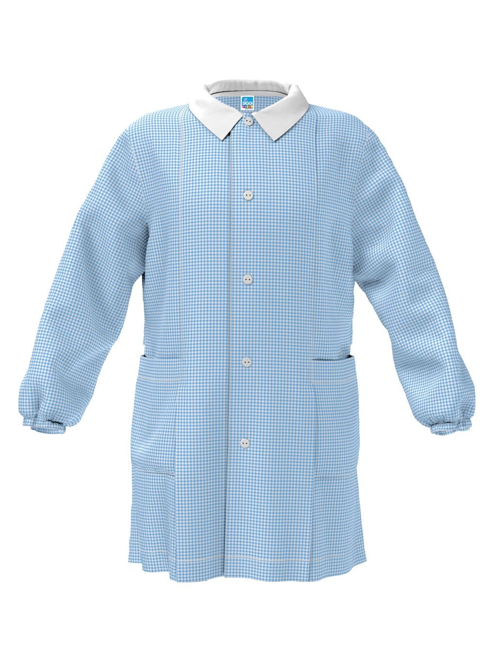 siggi Children's Apron Kindergarten Years Child Girl School Children's Aprons White Pink Blue Girl Boy Apron Sleeves Painting Nursing Nest Sleeve Teacher Cotton Aprons, azure, 2 Years