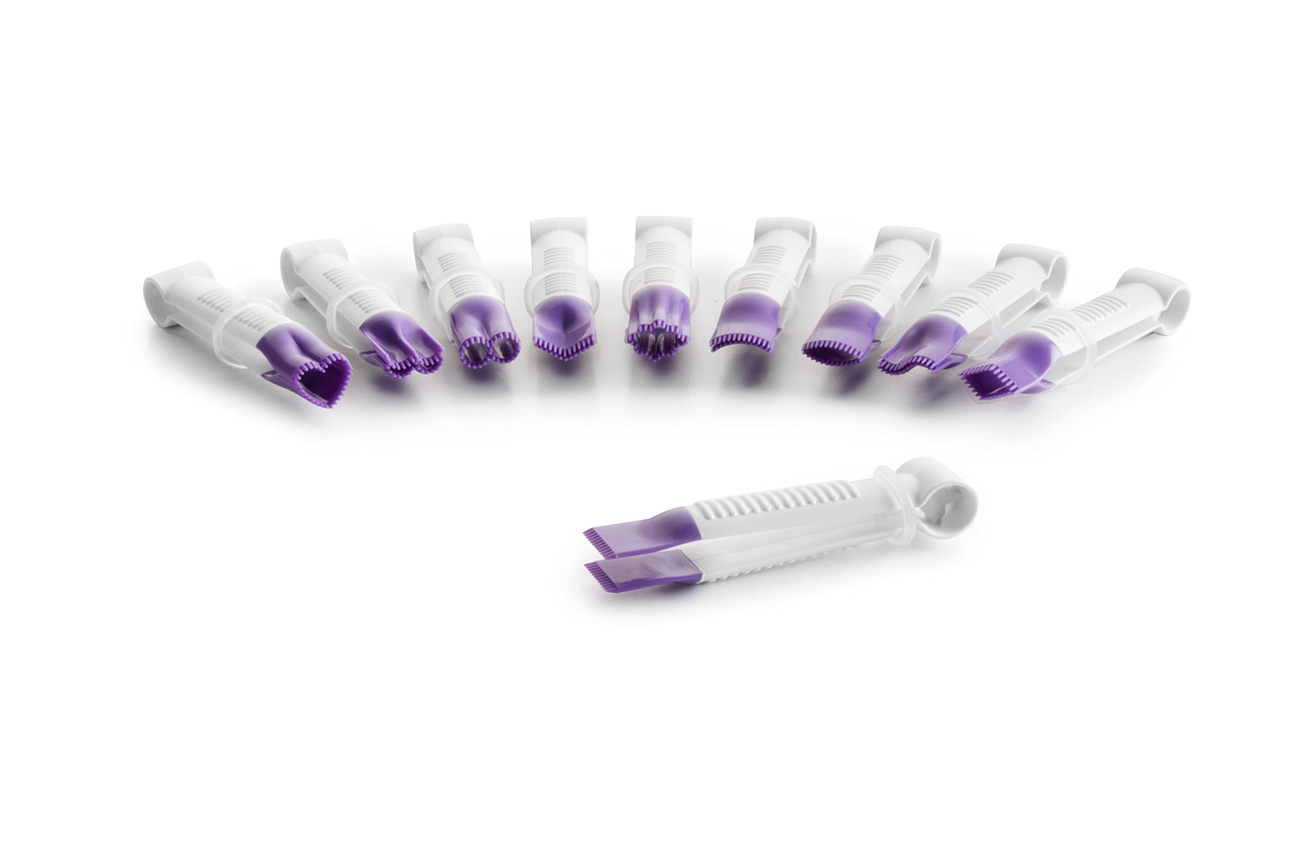 Ibili Fondant Crimper Set Jagged Serrated 10 Pieces Of Plastic