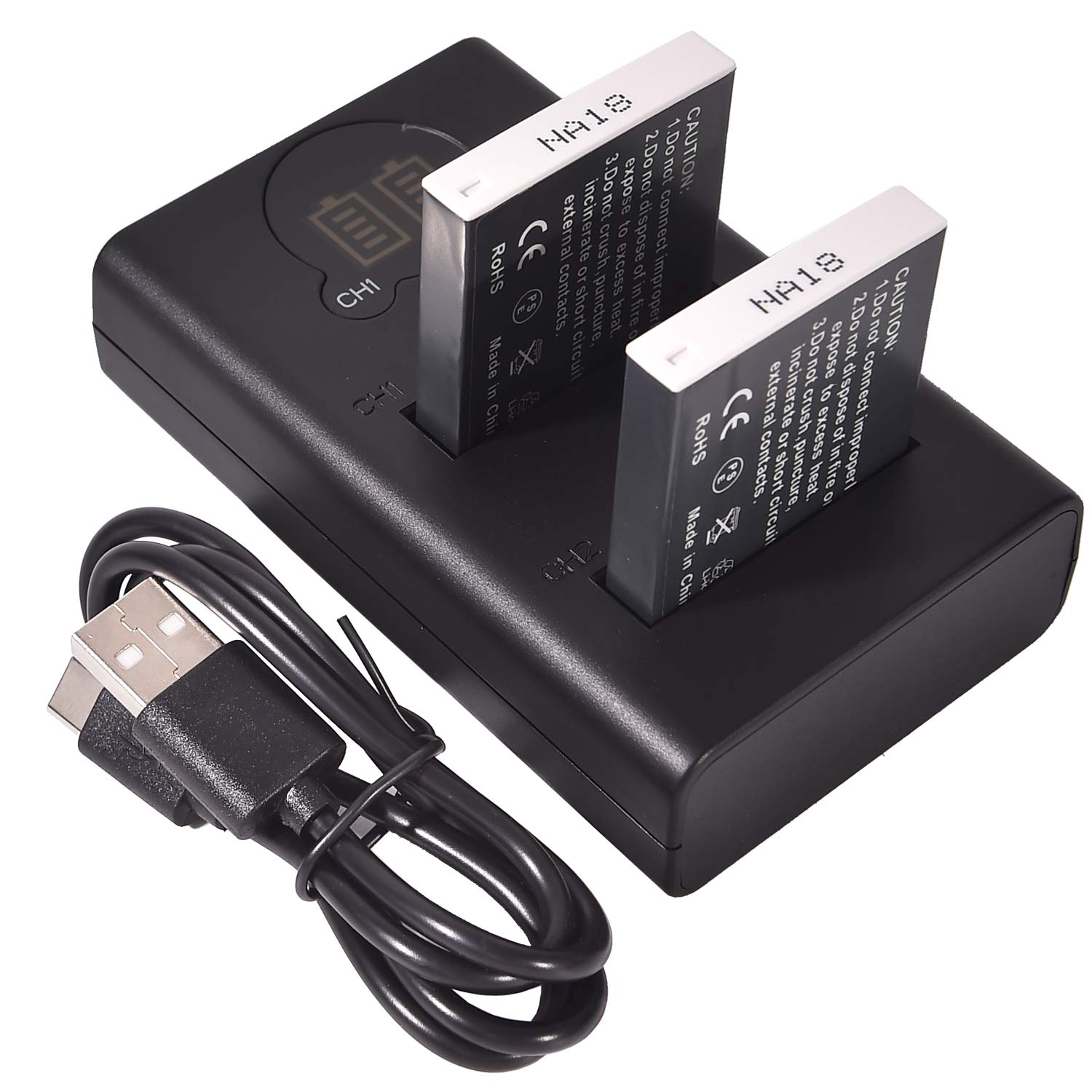 DSTE 2er-Pack Akku & Ladegerät Für Canon Kameras – Kompatibel Mit NB-6LH, SX600, ELPH 500 HS Uvm.