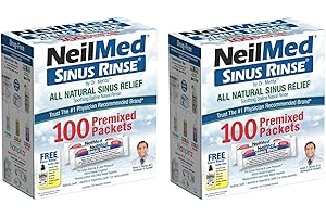 NasoCare Sinus Rinse All Natural Relief Premixed Refill Packets 100 CT