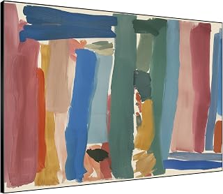 SIGNWIN 60"x72" Extra Large Framed Wall Art Colorful Brushstroke Abstract Modern Vertical Paint Stripes Illustration for Home Living Room Bedroom Decor (Frame Assembly Required)