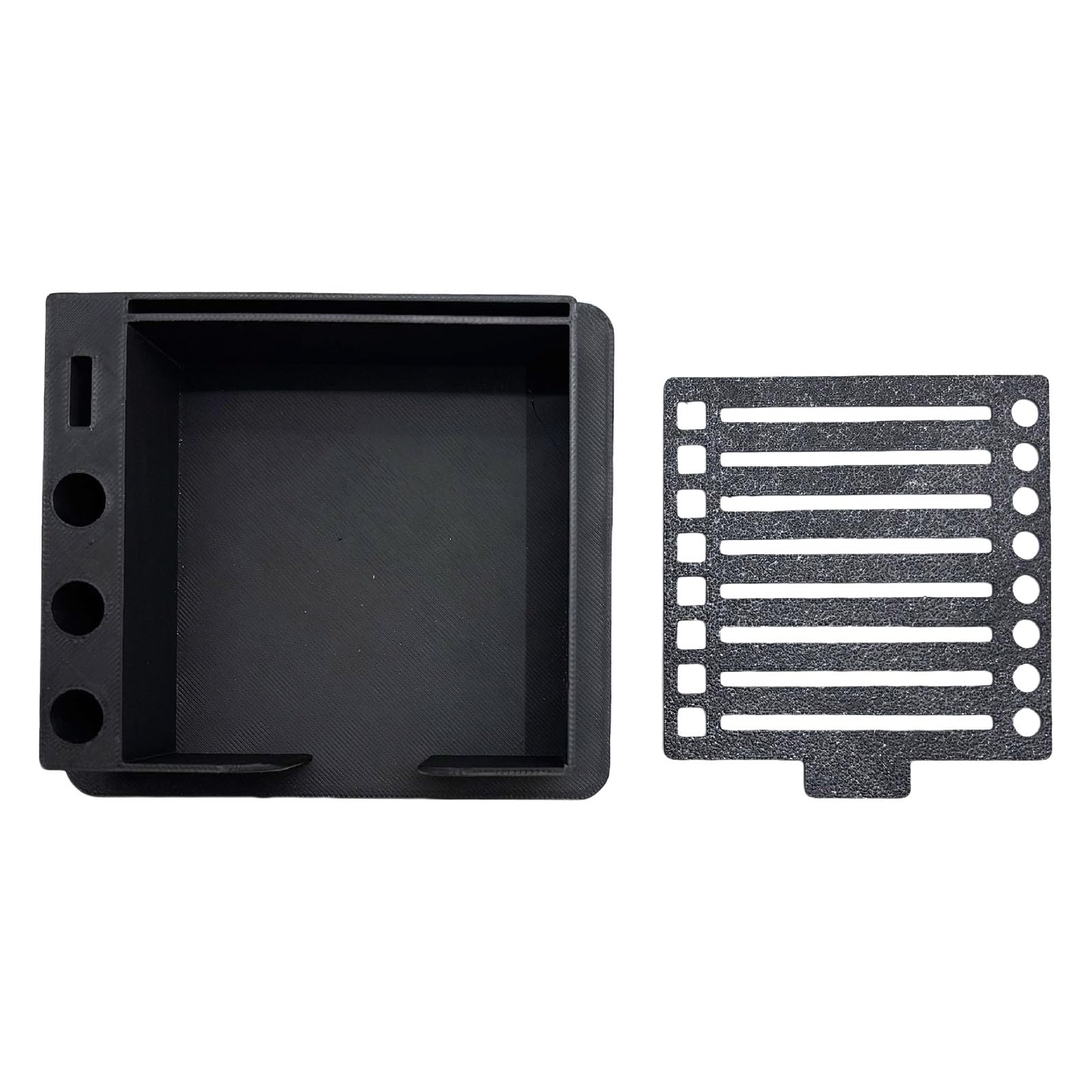 Hsioluted Black Space Saving Desk Tray Note Templates Holder Box For Notes Pens Supplies Desktop Note Dispenser Pen Stand
