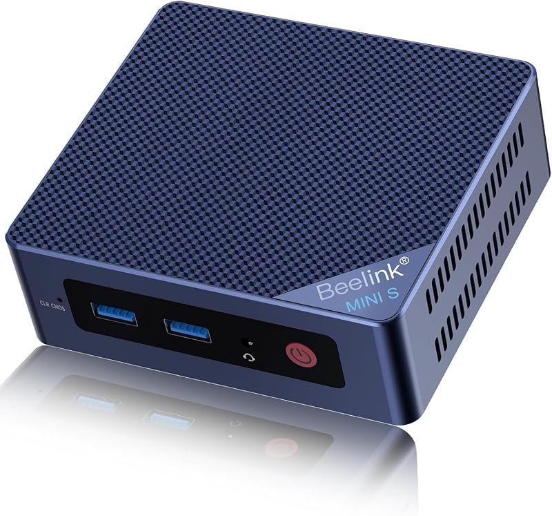 Mini PC, Mini S12 Intel 12th N95(Up to 3.4GHz), 8GB DDR4 256GB M.2 SSD, Desktop Computers Support 4K Dual HDMI Display/USB3.2/1000Mbps LAN/WOL Home/Office
