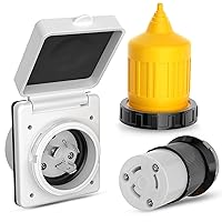 Vista 14 de Nilight 30Amp L14-30P L14-30R macho hembra de bloqueo de enchufe y conector generador de enchufe de bloqueo giratorio Adaptador de enchufes