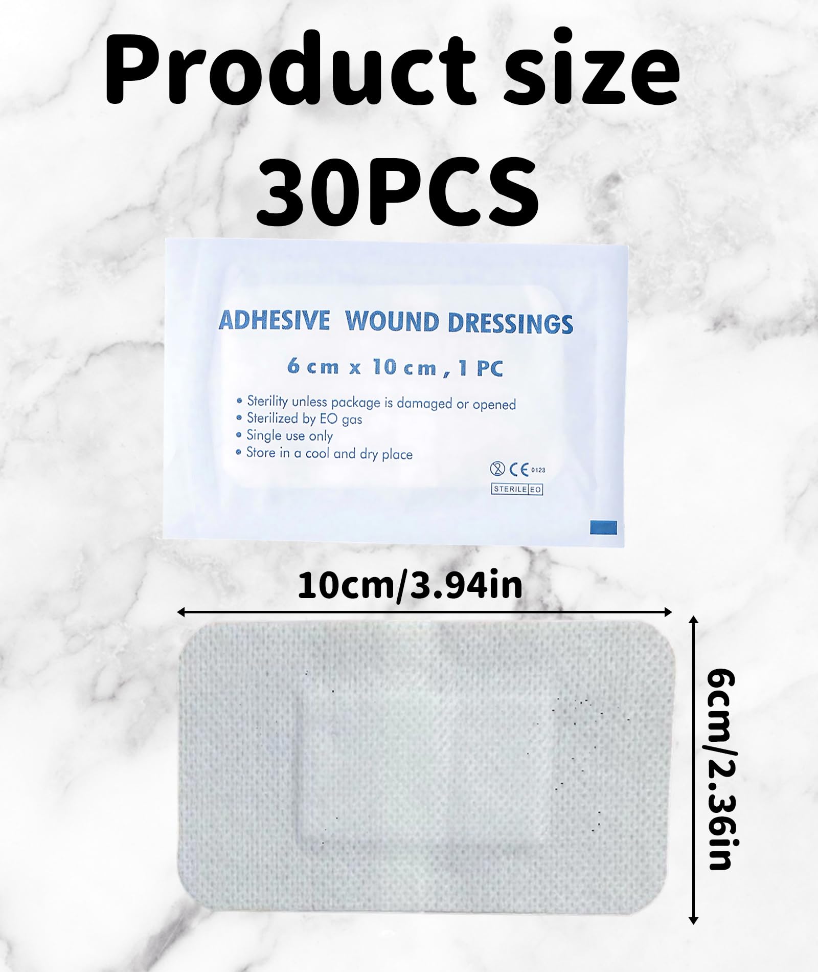 20 Pcs Bandages for Wounds, 4 * 4 in Kt Tape, Bandage Self Adhesive Breathable Wound Patch Retention Needle Patch Application (one size, 30, count) — Amazon image 7