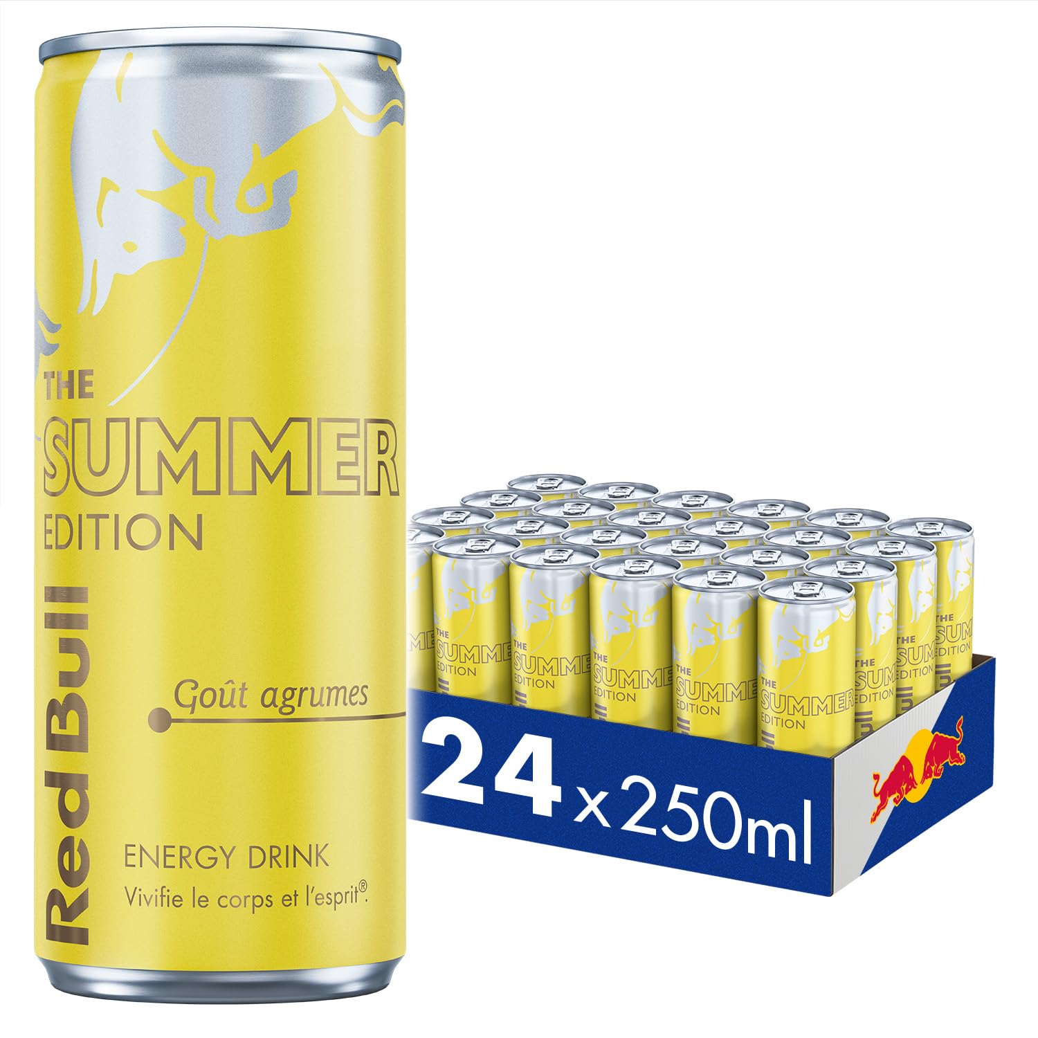 Red Bull, boisson énergisante, The Summer Edition, Goût Agrumes, 24x250ml