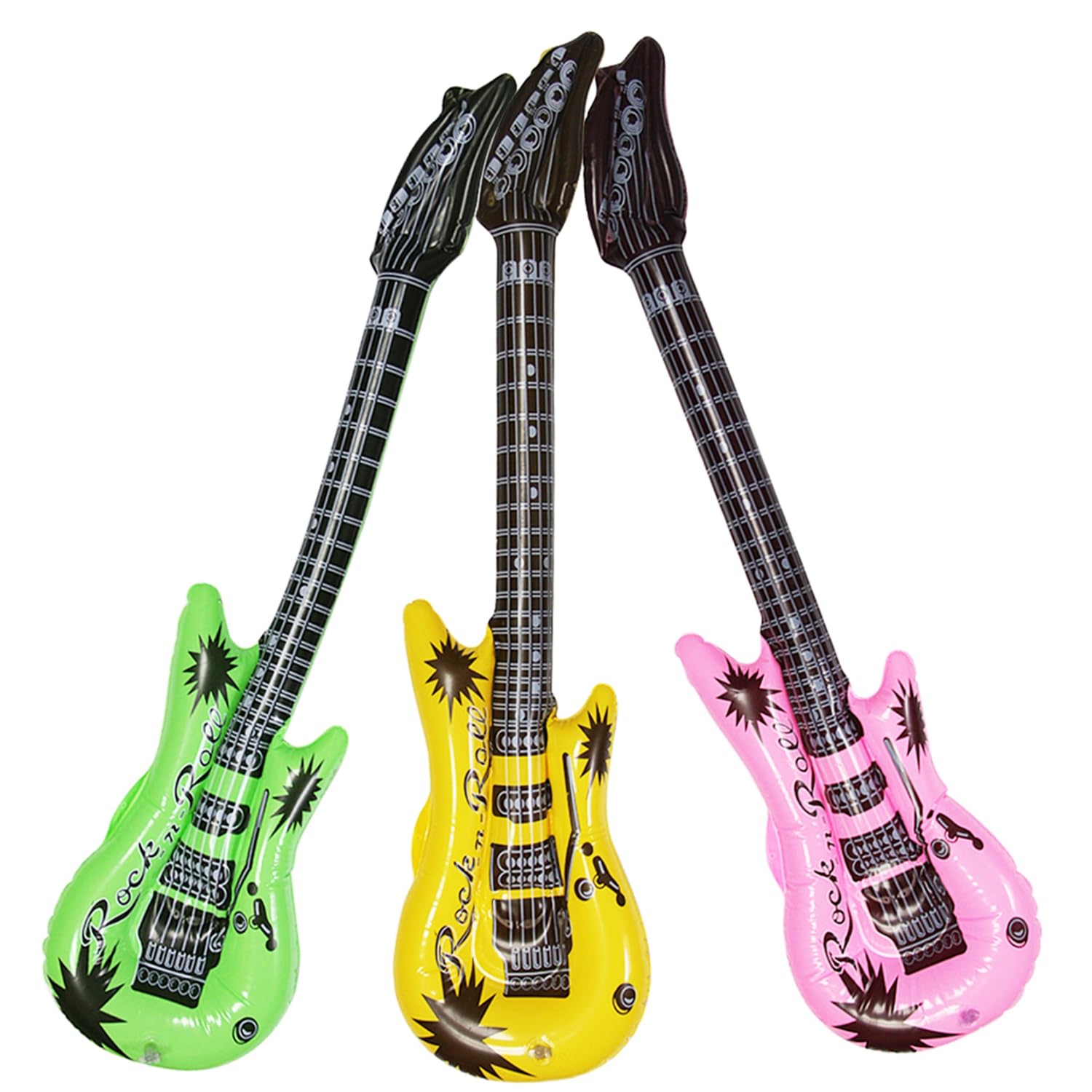 Inflatable Guitar Party Decorations - 6 Pack -4