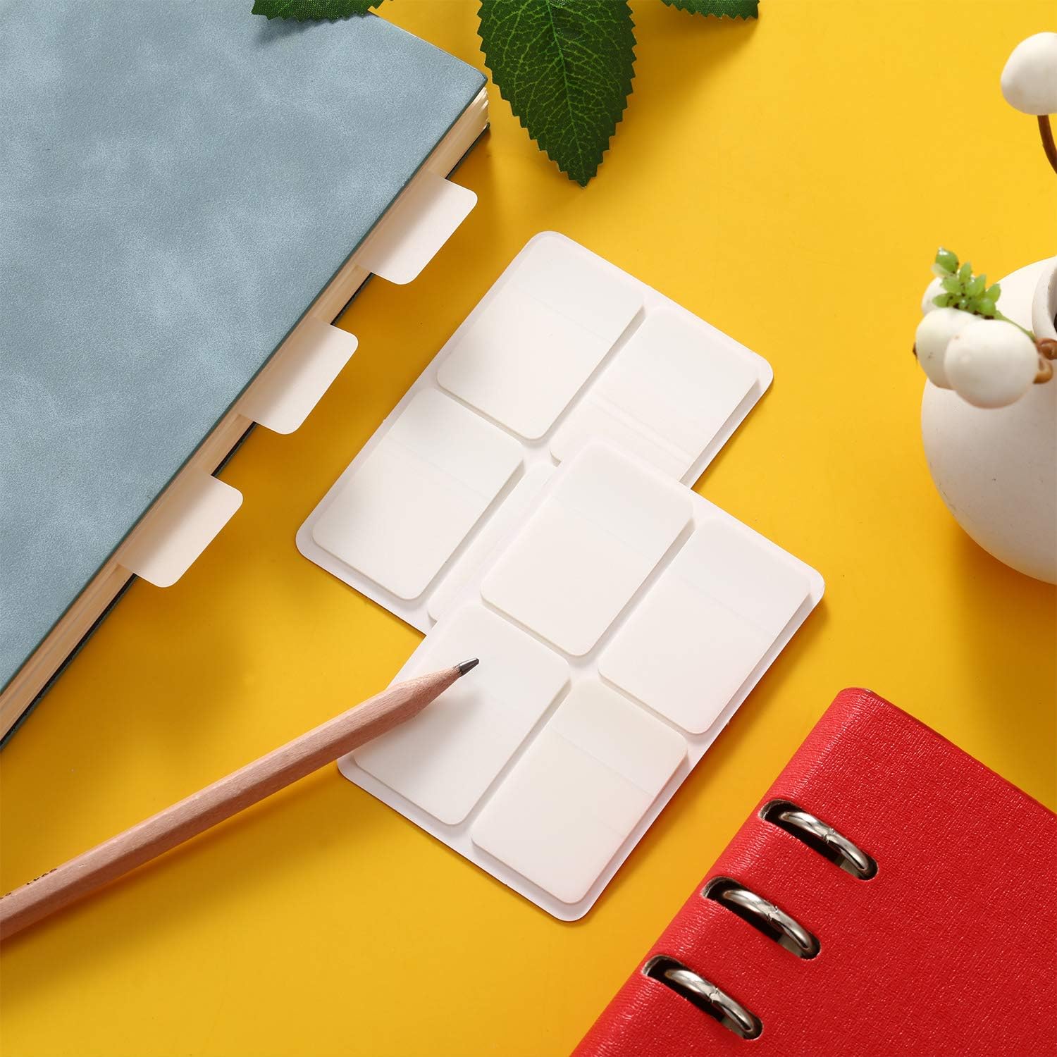 Sticky Index Tabs Page Marker Pop-up Page Flags Sticky Notes Tabs 1.6 x 1 Inch, White (1200 Pieces)