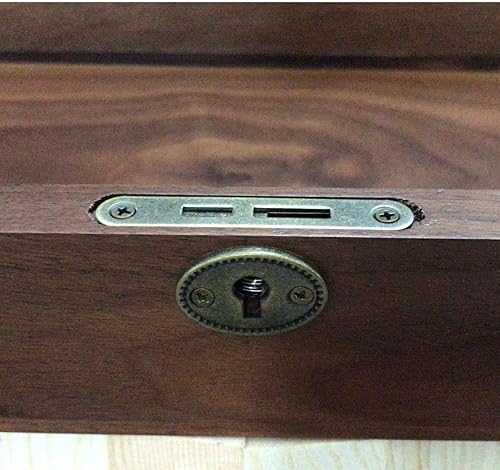 Miniatura 4 de Cerradura de mortaja completa, 1 juego de mini cerraduras de bronce con llave de esqueleto, cerraduras pequeñas antiguas para caja de joyería, caja