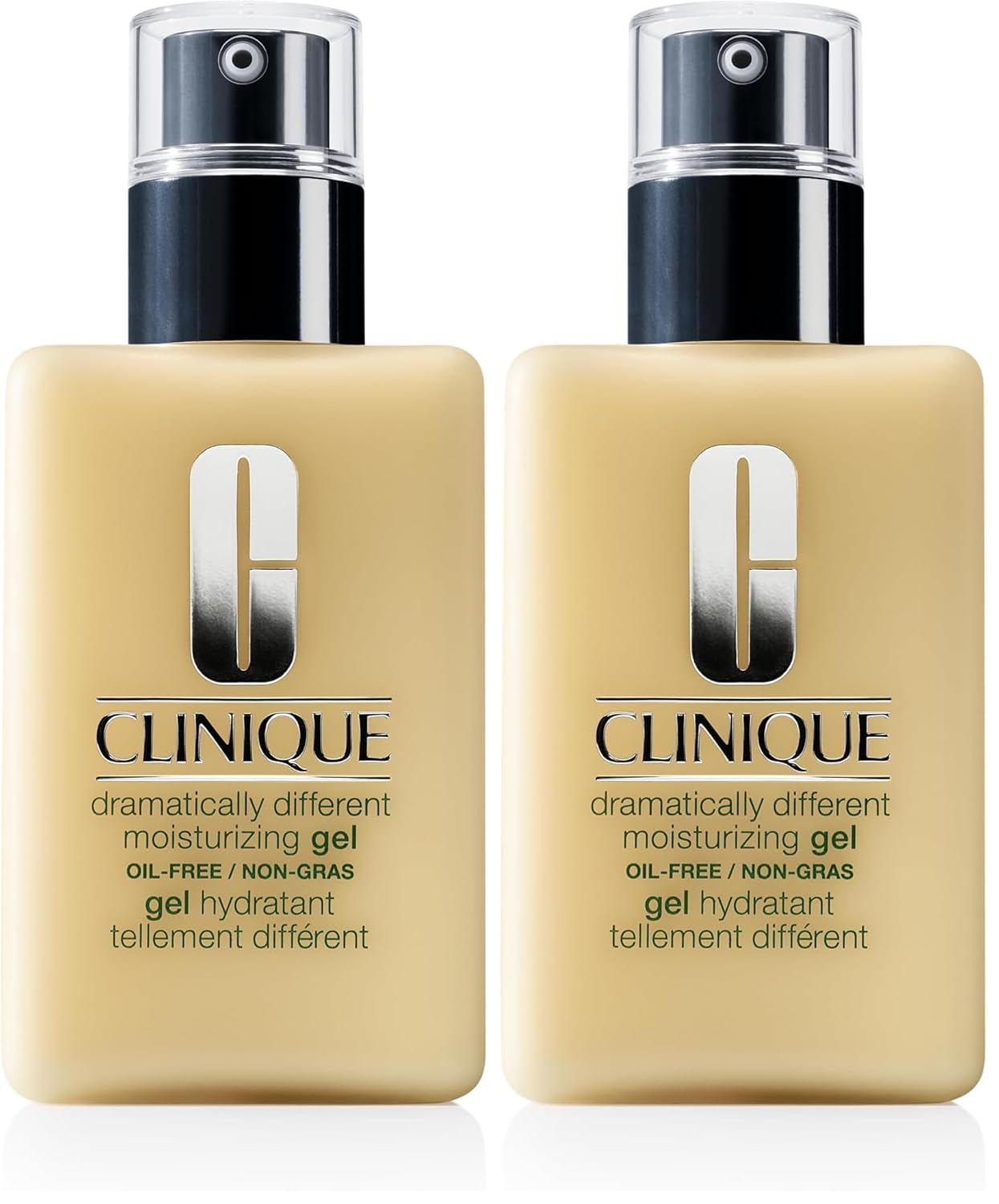 Clinique 3-Step Dramatically Different Moisturizing Gel | Oil-Free | Face Moisturizer for Combination Oily to Oily Skin Types,6.7 Fl Oz,(Pack of 2)