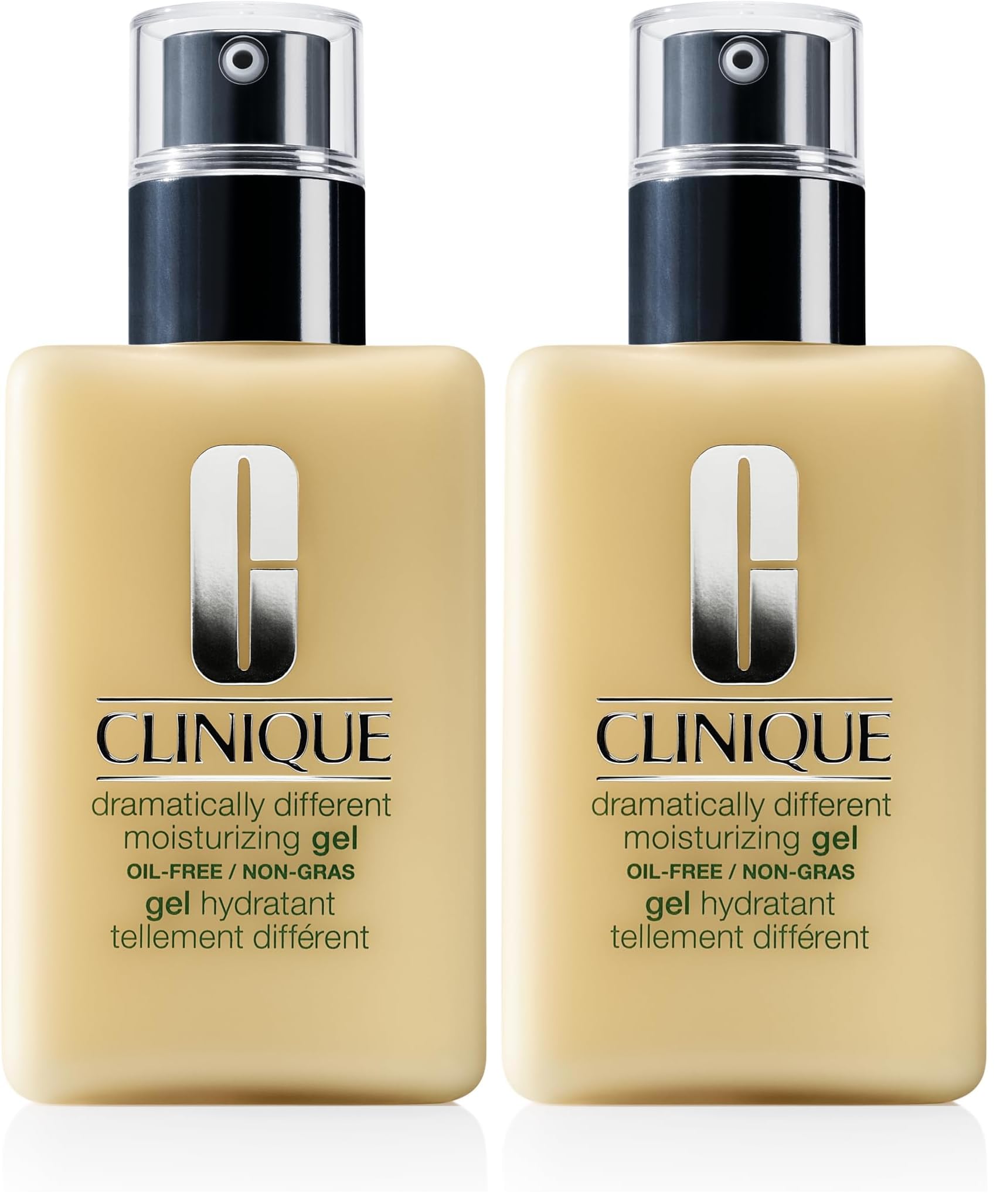 Clinique 3-Step Dramatically Different Moisturizing Gel | Oil-Free | Face Moisturizer for Combination Oily to Oily Skin Types, 6.7 Fl Oz, (Pack of 2)