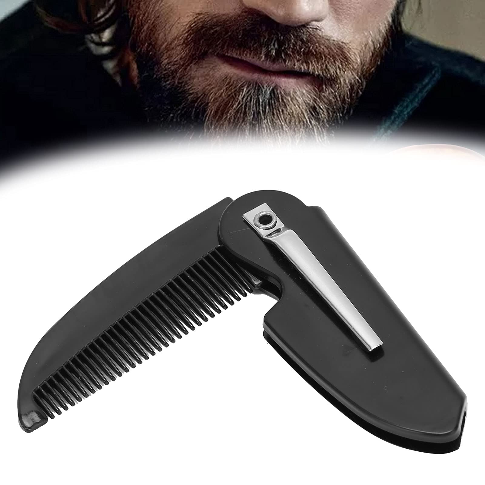 Peine De Bolsillo Plegable, Peine De Bolsillo Plegable Para Hombres, Peine De Estilo De Barba Para Bigote, Peine Plegable De Plástico Para Viajes, Para La Vida Diaria