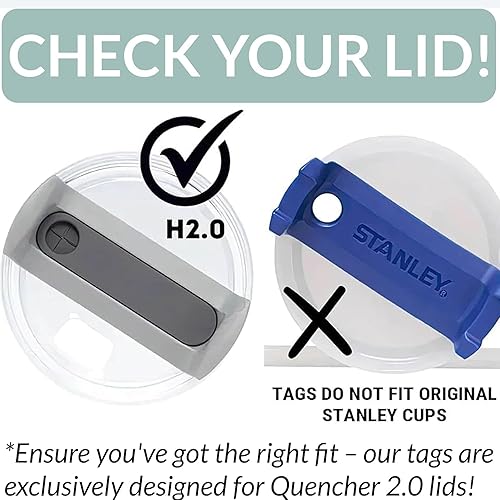 Miniatura 5 de Placas de nombre personalizadas para vaso Stanley, etiqueta de nombre personalizada para vasos de 20, 30 y 40 onzas, tapa de vaso, regalo ideal de
