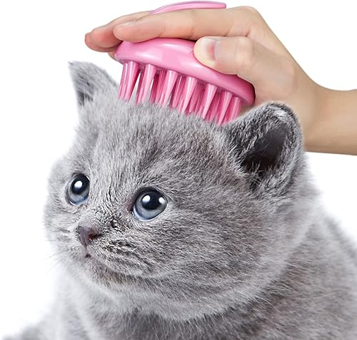 Pines de silicona suave CELEMOON. Almohadillas para orejas de silicona ultrasuaves Lavables para masajes de gatos y cepillo para baño. Seguro y sin