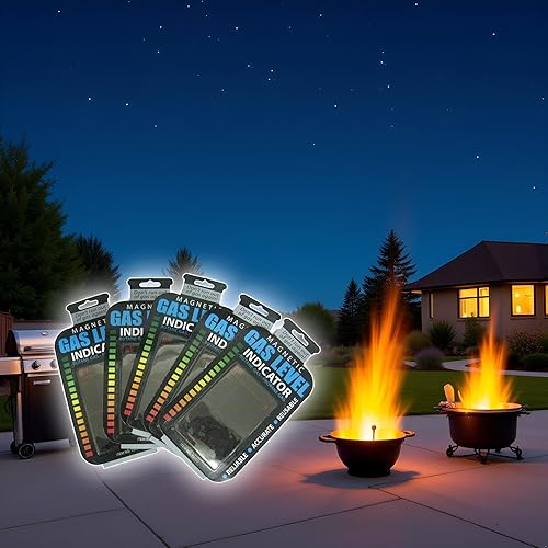 Miniatura 4 de Indicador de nivel de tanque de combustible LPG de propano y butano negro práctico, calibre magnético, conectores y mangueras