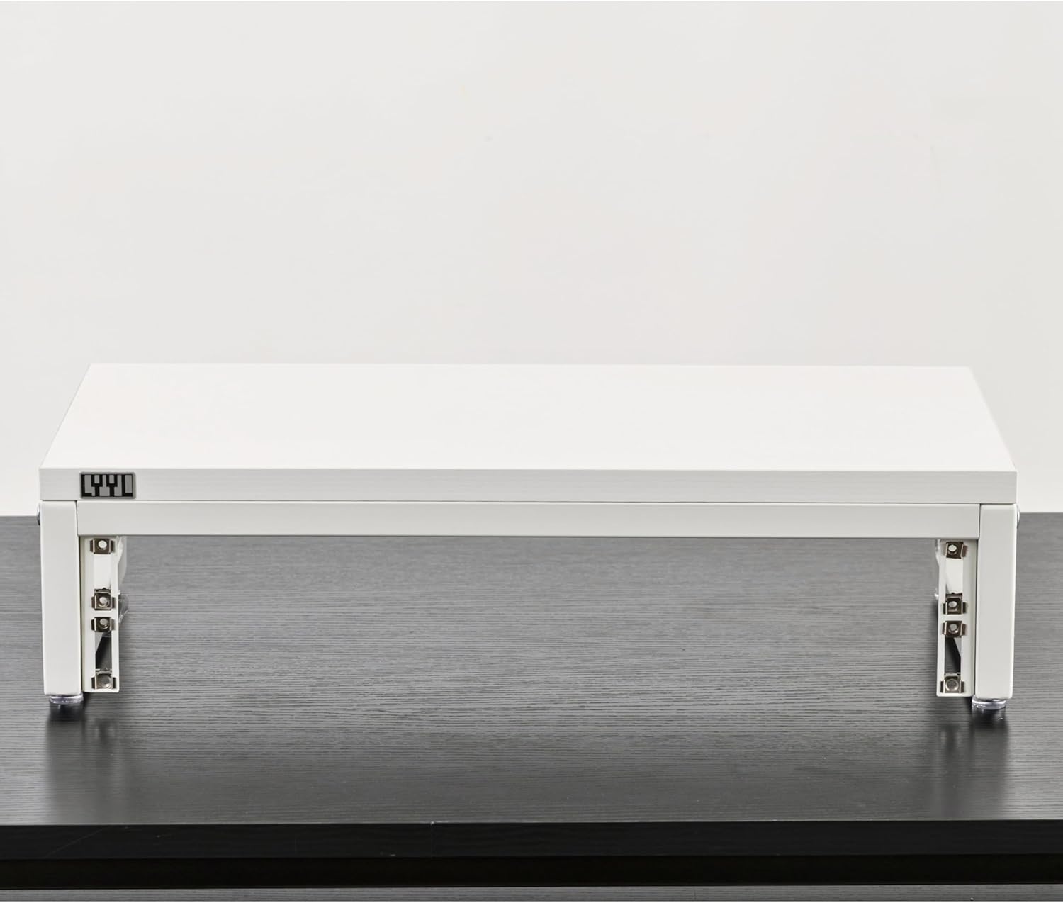 Desktop Rack Stand 2U, Rack for Audio Equipment and Stand for Speaker or Display (White)