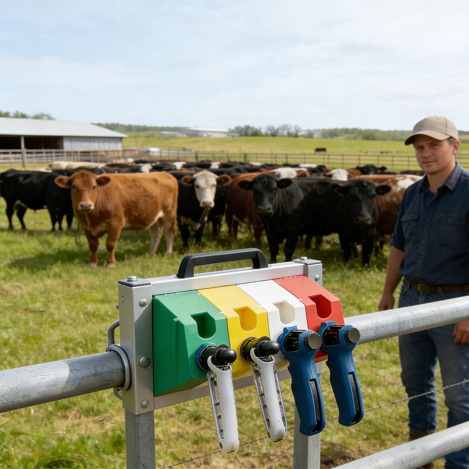 Portautensili per l'allevamento, Porta Applicatore Magnetico per Attrezzature Veterinarie, Organizzatore di Strumenti Magnetici per la Cura degli Animali per bovini, , stalla officina, garage