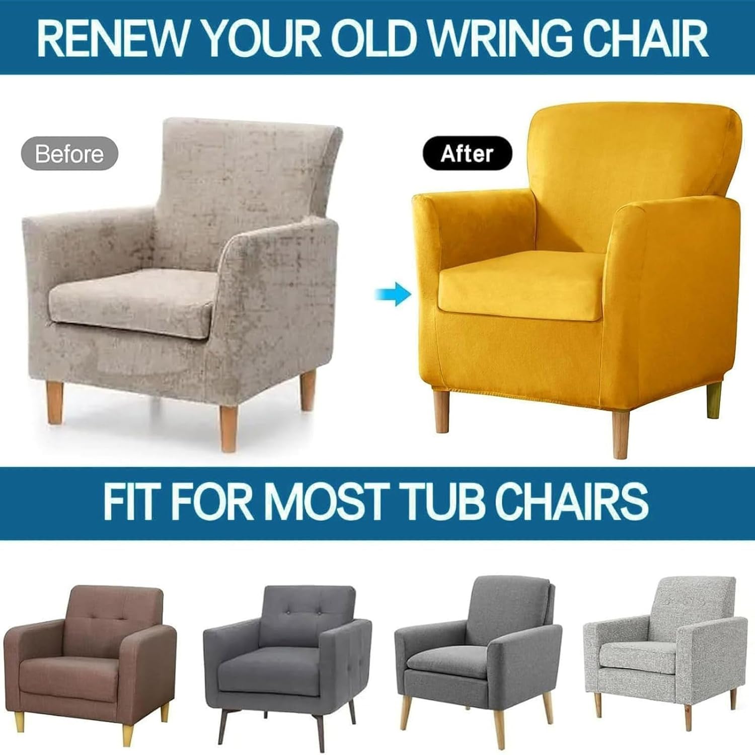 Velvet Banquet Armchair Slipcover Luxury Velvet Chair Slipcovers with Arms Stretch Chair Covers, for Living Room Soft Club Chair Cover Furniture Protector,A