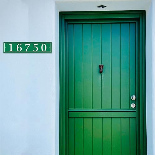 Miniatura 11 de Placa de dirección reflectante personalizada, letrero de dirección de aluminio personalizado para casa, calle, exterior, letrero horizontal