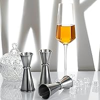 Vista 7 de Jigger de 6 piezas para bartending doble cóctel japonés Jigger 2 oz 1 oz acero inoxidable vaso medidor para el hogar, bar, bebida, cocina
