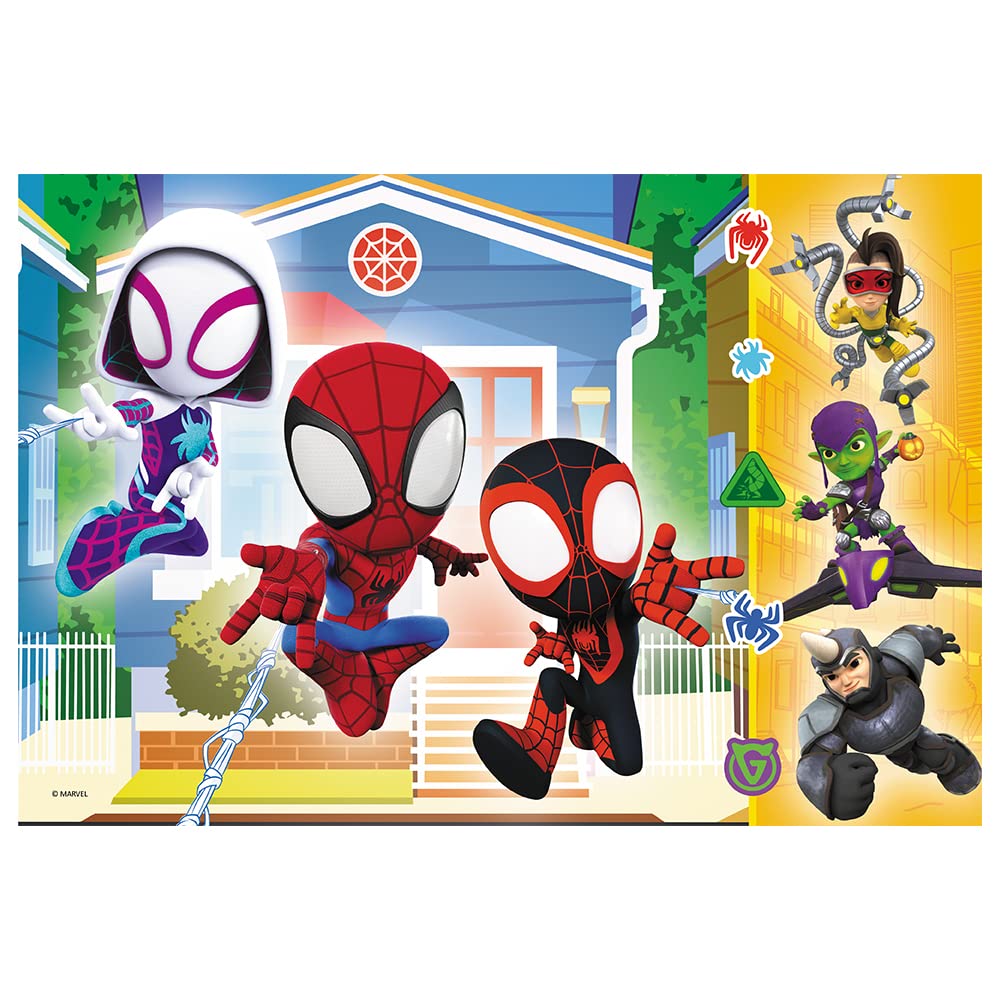 Trefl - Marvel, Spidey i Super-kumple, W świecie Spidey'a - Puzzle 60 Elementów - Kolorowe Puzzle z Bohterami Bajki, Kreatywna Rozrywka, Zabawa dla Dzieci od 4 lat