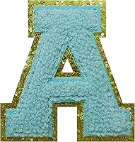 Vista 26 de Parches de letras de felpilla termo-adhesivas de 2.2", parches de letras de felpilla para ropa (negro, 26)