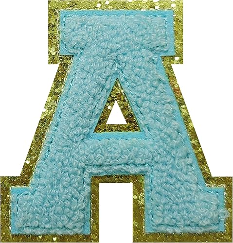 Miniatura 38 de 4 parches de letras de felpilla blanca, parches termo-adhesivas de 2.2", parches de letras de felpilla para ropa (M)