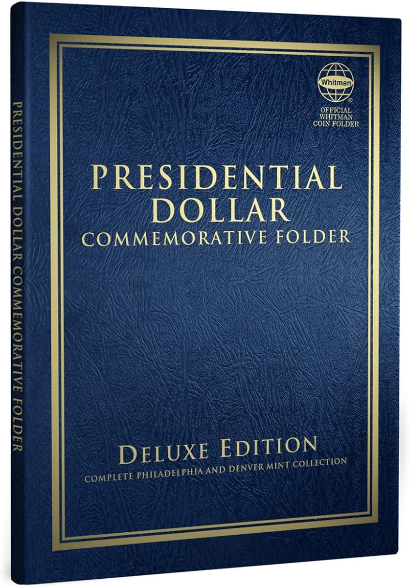 Carpeta de monedas Whitman Dólar presidencial estadounidense Edición Deluxe Philadelphia y Denver Mints #3823