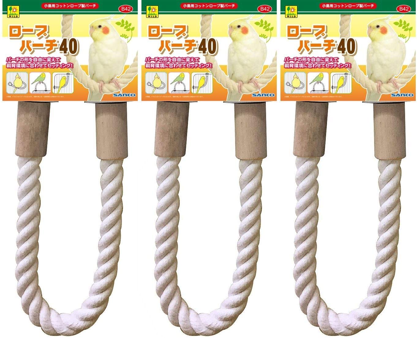 Amazon | SANKO B42 ロープパーチ 40×3個 | Sanko | 止まり木 通販