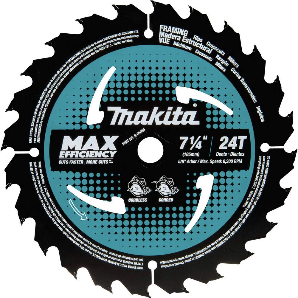 Makita B-61656-10 24T brzeszczot do piły tarczowej o maksymalnej wydajności 24T, rama, 7-1/10.2 cm