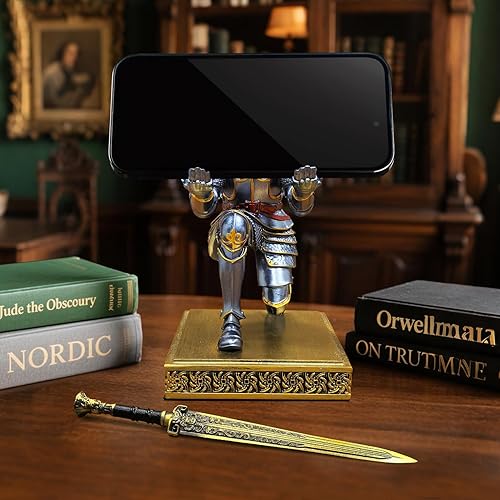 Miniatura 7 de Knight - Soporte para bolígrafo con abrecartas para organizadores de escritorio y accesorios, exhibición de lápices de oficina para hombres, soporte