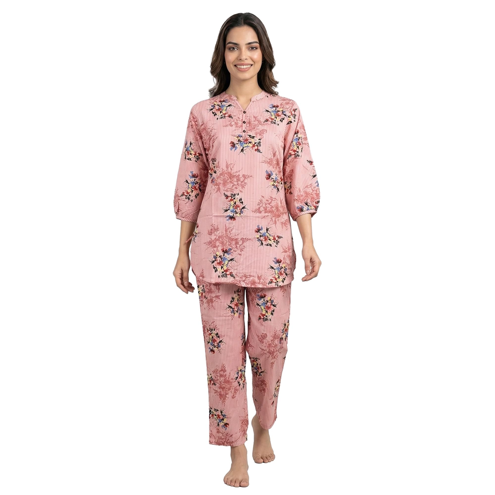 juliet Women's Printed Cotton Fabric Night Suit Soft & Comfortable Sleepwear-picture-38