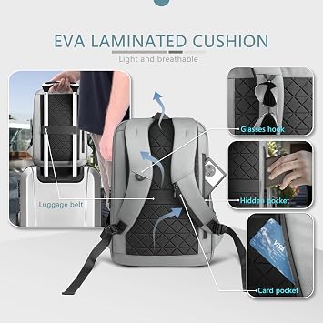 hk Laptop Backpack for Men for 15.6 Inch Computer Bag with USB A&C Charger