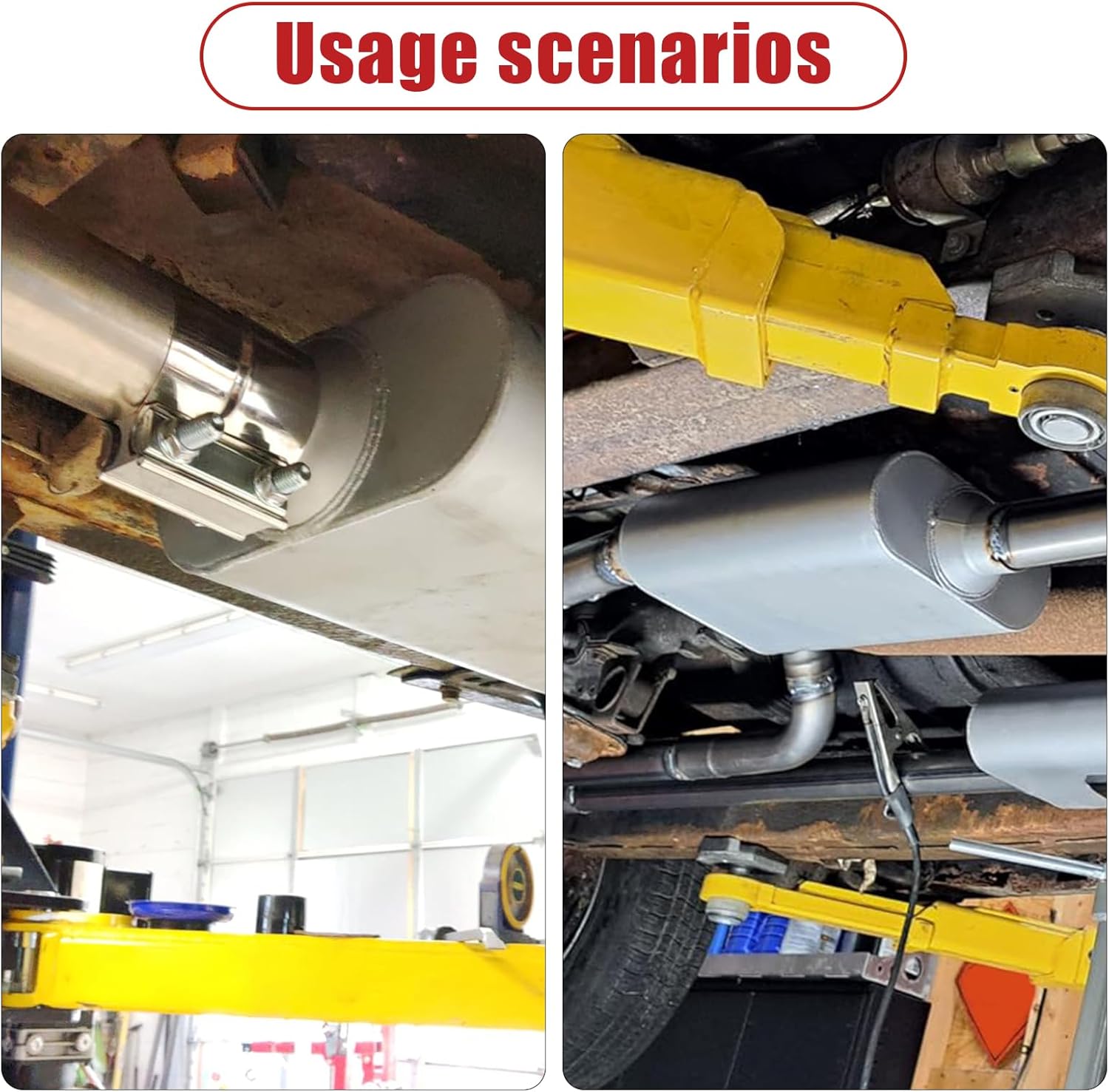 Exhaust Muffler 3" Inlet/Outlet, Universal Muffler for Cars Trucks, Stainless Steel Straight-Through Chamber Performance, 20" Overall Length