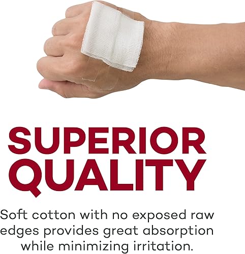 Miniatura 4 de Dealmed Esponjas no tejidas de alta calidad almohadillas de gasa no tejidas de 4 capas de 2 x 2 pulgadas, 25 bolsas, 2 por bolsa (paquete de 2),