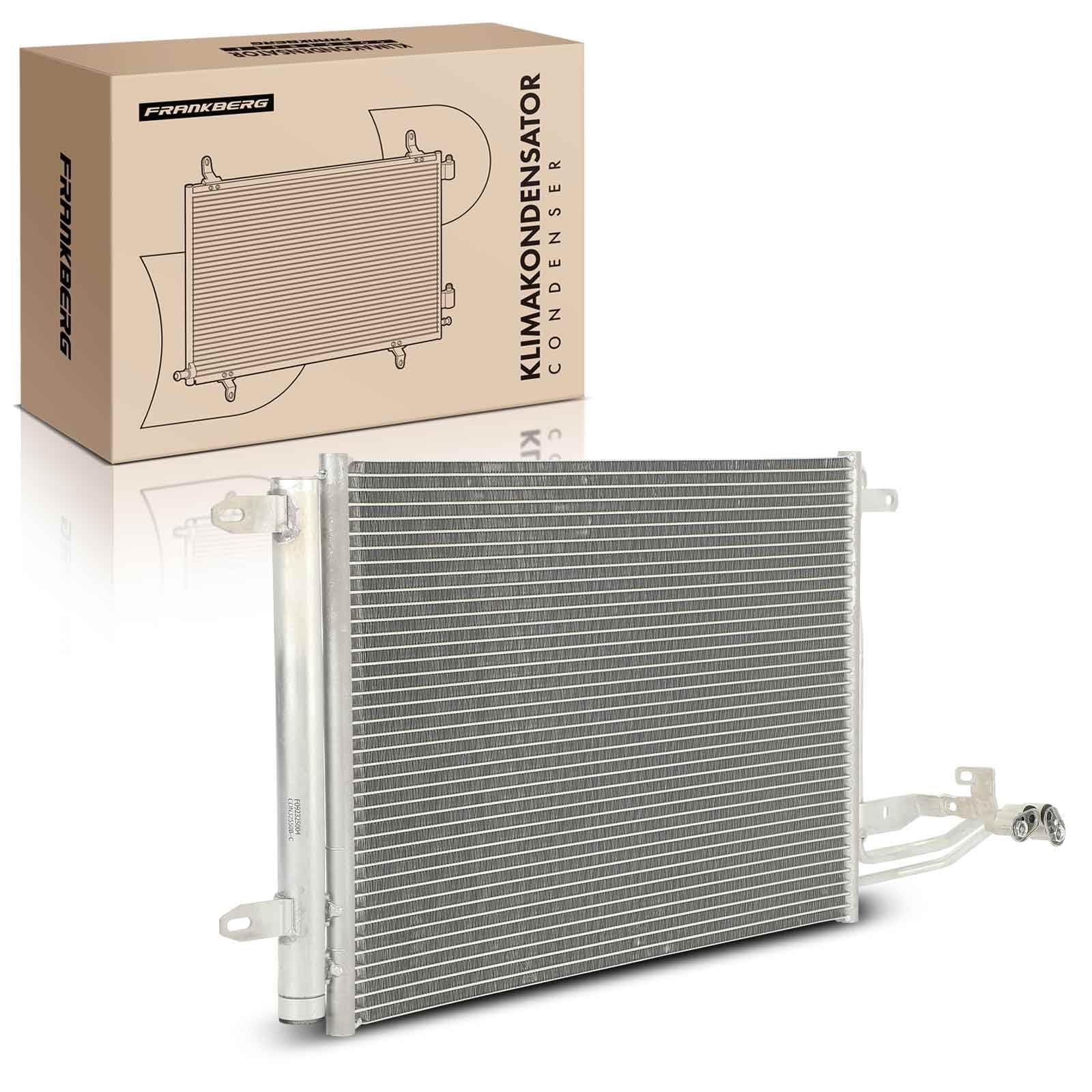 Frankberg Refrigerador de aire acondicionado Condensador de aire acondicionado Compatible con Golf VI 5K1 1.4L Golf V 1K1 1.4L Golf VI 5K1 1.2L Golf Plus 521 5M1 1.2L Golf VI 5K1 1.6L 1K0820411Q