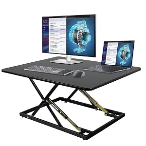 32in Desk Riser for Standing or Sitting Large Standing Desk Converter Height Adjustable Sit Stand Desk Converter Fully