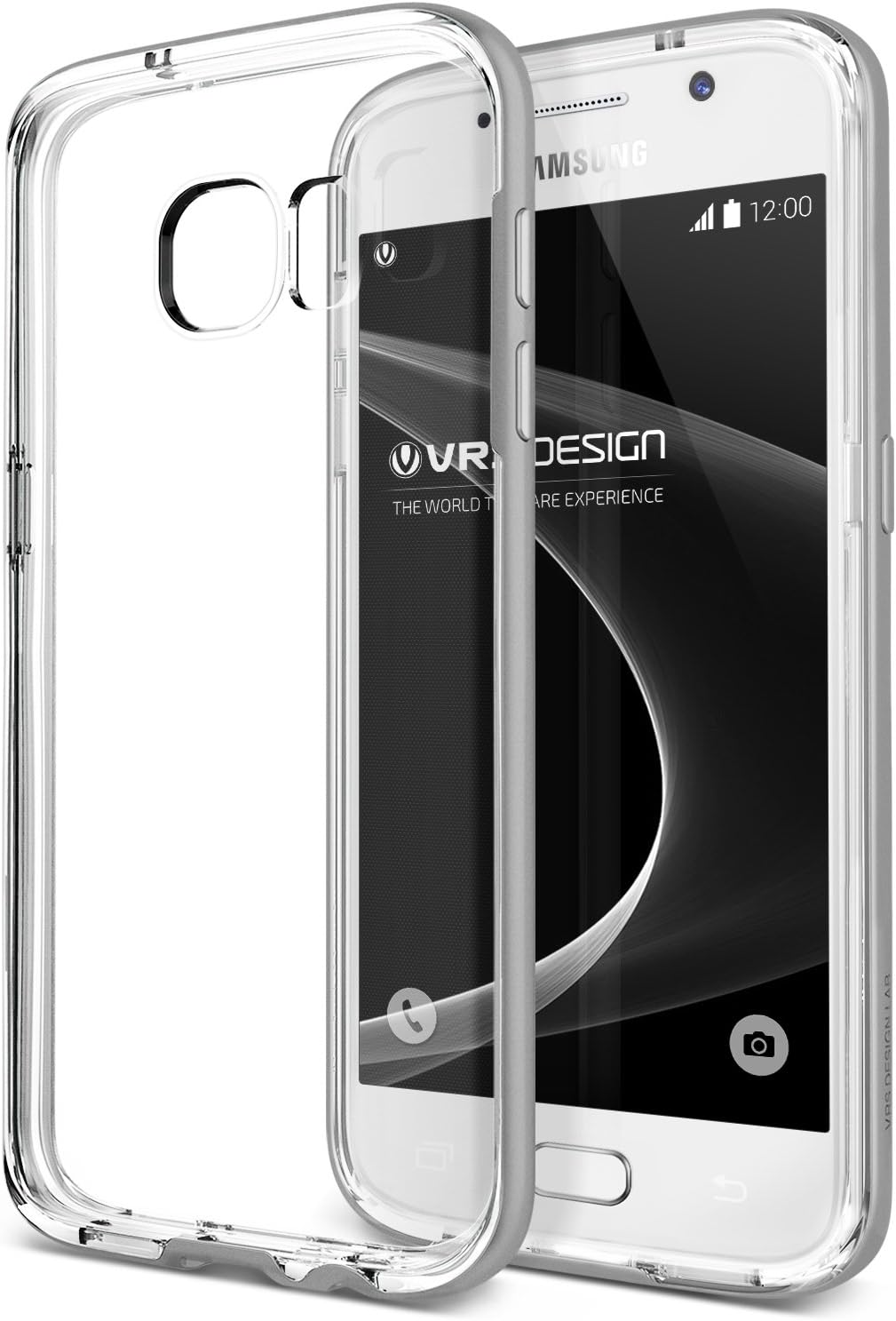 Galaxy S7 Case, VRS Design [Crystal Bumper][Satin Silver] - [Clear Cover][Military Grade Protection] For Samsung S7